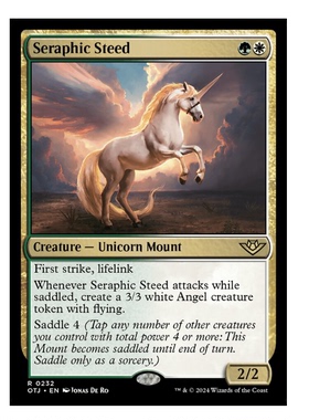 牌客窝 万智牌  炽净驹 Seraphic Steed 金 多