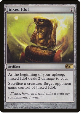 牌客窝 万智牌  倒楣雕像 Jinxed Idol 金 神器