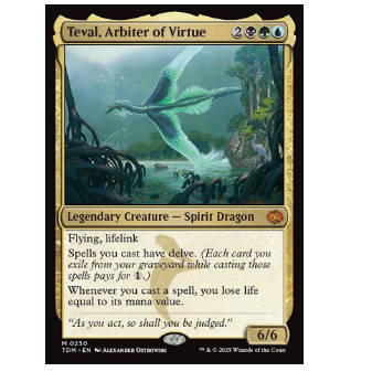 万智牌 定德灵龙特瓦尔 Teval, Arbiter of Virtue 秘稀 多色