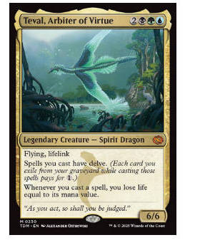 万智牌 定德灵龙特瓦尔 Teval, Arbiter of Virtue 秘稀 多色