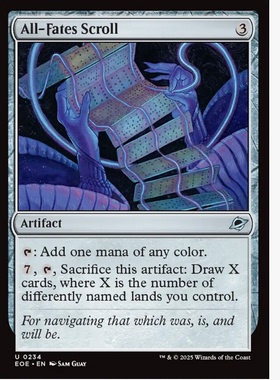 牌客窝 万智牌 封命卷轴 All-Fates Scroll 银 神器