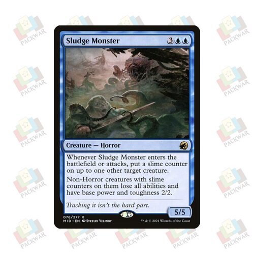 牌客窝 万智牌  泥泞怪物 Sludge Monster 金 蓝 闪