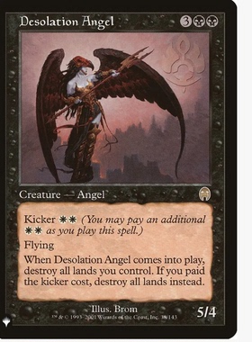 牌客窝 万智牌 荒芜天使 Desolation Angel 金 黑色