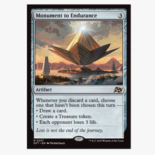 牌客窝 万智牌 坚忍纪念碑 Monument to Endurance 金 神器