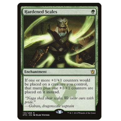 牌客窝 万智牌  坚固鳞甲 Hardened Scales 金 绿色