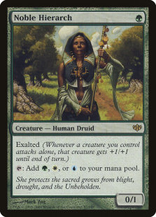 牌客窝 万智牌  贵族大主教  Noble Hierarch 金 绿