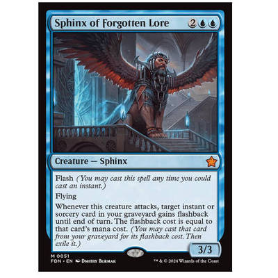 牌客窝 万智牌 佚学史芬斯 Sphinx of Forgotten Lore 秘稀 蓝