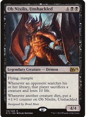 牌客窝 万智牌  破枷的欧尼希兹 Ob Nixilis, Unshackled 金 黑