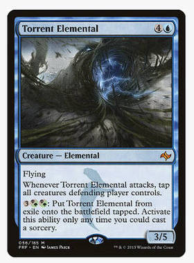 牌客窝 万智牌 奔流元素 Torrent Elemental 秘稀 蓝