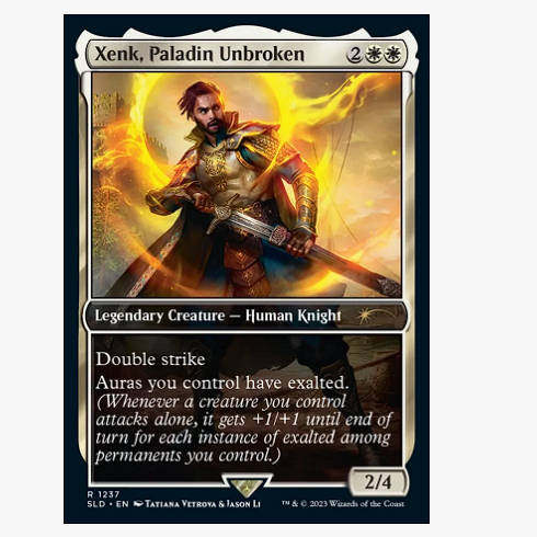 牌客窝 万智牌 Xenk, Paladin Unbroken 金 白