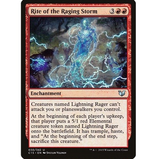 牌客窝 万智牌 暴雷仪式  Rite of the Raging Storm 银 红