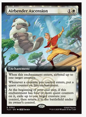 牌客窝 万智牌 截气神通腾扬  Airbender Ascension 金 白