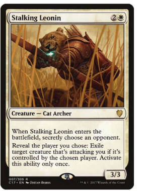 牌客窝 万智牌  潜行狮族 Stalking Leonin 金 白