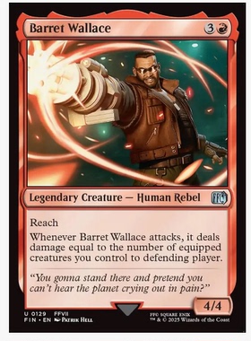 牌客窝 万智牌 巴雷特·华莱士 Barret Wallace 银 红