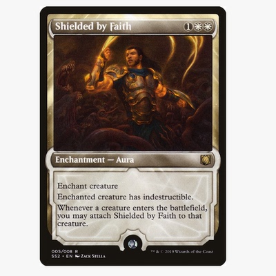 牌客窝 万智牌 信念卫护 Shielded by Faith 金 白 闪