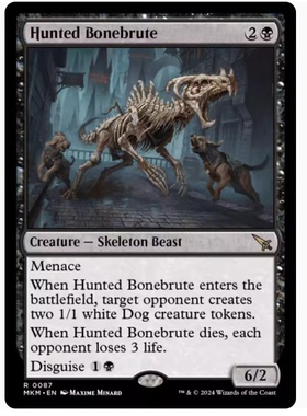 牌客窝 万智牌 遭缉骨身兽 Hunted Bonebrute 金 黑色