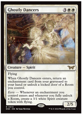 牌客窝 万智牌  魂魅舞者  Ghostly Dancers 金 白