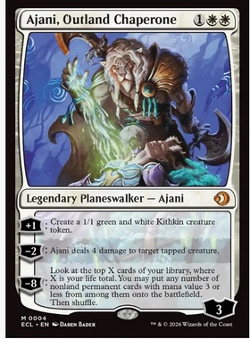 万智牌 外域照护阿耶尼 Ajani, Outland Chaperone 秘稀 白色