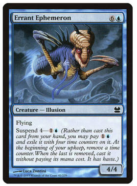 牌客窝 万智牌 遍历蜉蝣 Errant Ephemeron 铁 蓝