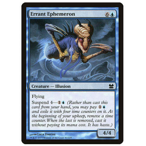 牌客窝 万智牌 遍历蜉蝣 Errant Ephemeron 铁 蓝