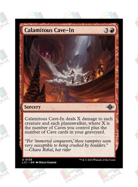 牌客窝 万智牌 灾难塌陷 Calamitous Cave-In 银 红 闪