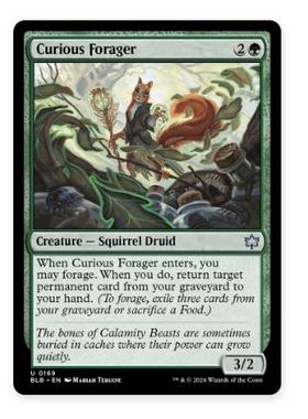 牌客窝 万智牌 好奇搜粮客  Curious Forager 银 绿色