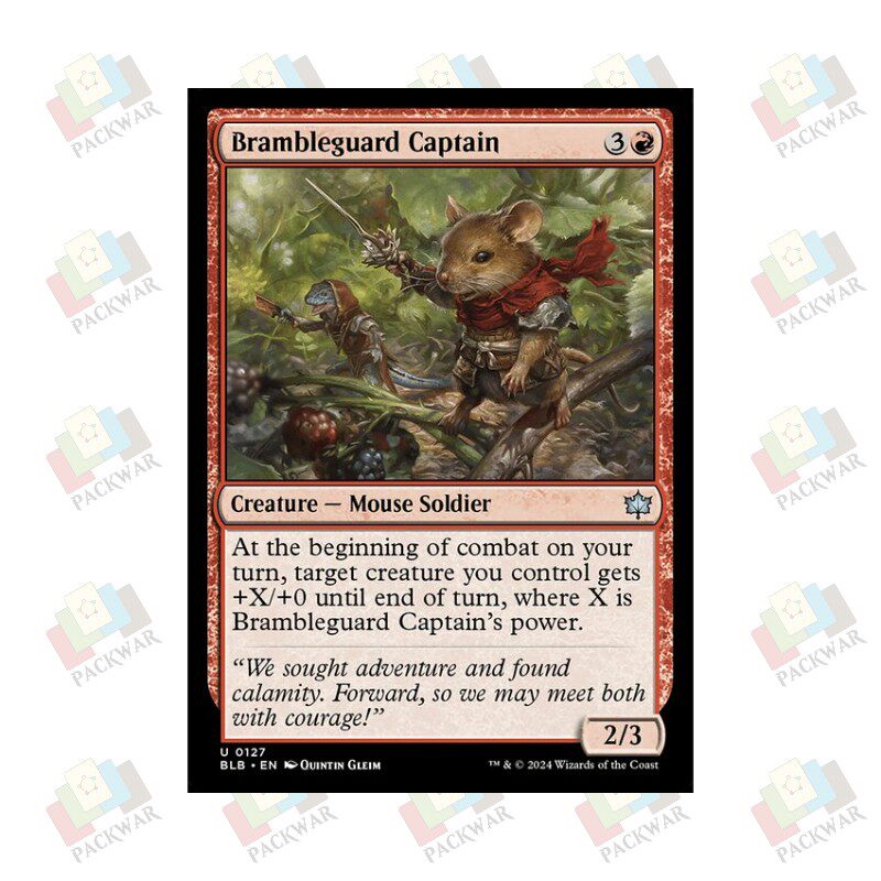 牌客窝 万智牌 刺棘卫队长 Brambleguard Captain 银 红 闪