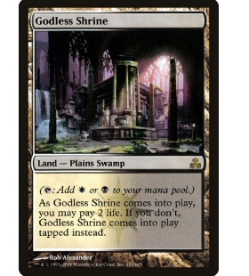 牌客窝 万智牌 无神祭祠 Godless Shrine 金 地 闪