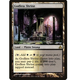 牌客窝 万智牌 无神祭祠 Godless Shrine 金 地 闪
