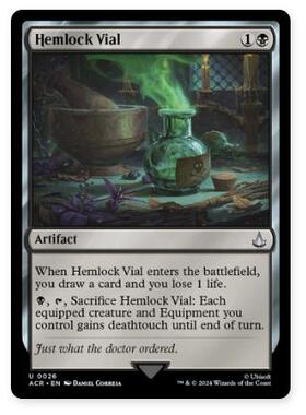 牌客窝 万智牌 毒芹药瓶 Hemlock Vial 银 黑