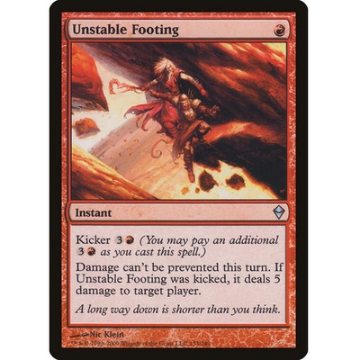 牌客窝 万智牌  立足点不稳  Unstable Footing  银 红 闪