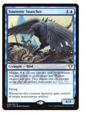 牌客窝 万智牌  战利品窃鸦  Souvenir Snatcher  金 蓝 英文