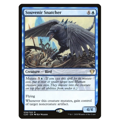 牌客窝 万智牌  战利品窃鸦  Souvenir Snatcher  金 蓝 英文