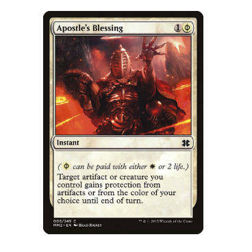 牌客窝 万智牌  Apostle's Blessing 门徒 加//持 铁 白 闪