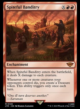 牌客窝 万智牌  怨毒行劫 Spiteful Banditry  秘稀 红 异画 闪