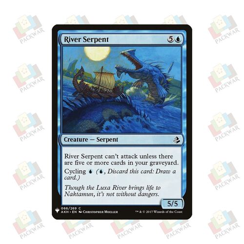 牌客窝 万智牌 河流巨蛇 River Serpent 铁 蓝 闪
