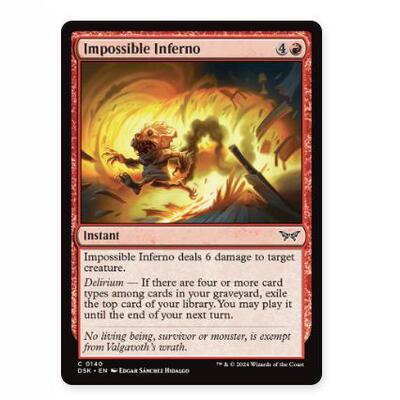 牌客窝 万智牌 绝灭狱火 Impossible Inferno 铁 红