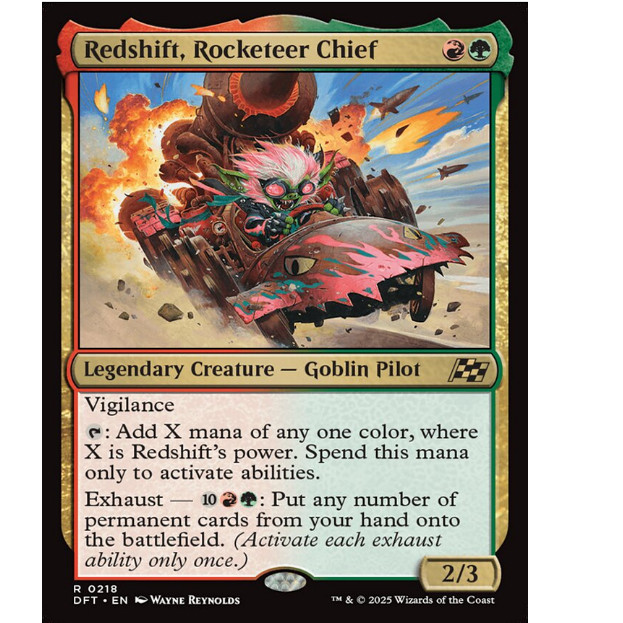 牌客窝 万智牌 窜天鬼领袖红挡 Redshift, Rocketeer Chief 金 多