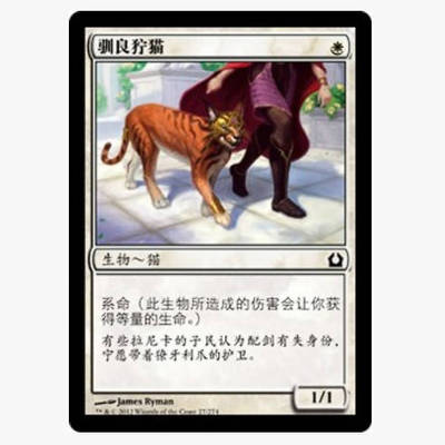 牌客窝 万智牌 驯良狞猫 Trained Caracal 铁 白 闪
