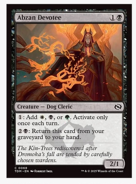 牌客窝 万智牌 阿布赞信徒 Abzan Devotee 铁 黑 闪