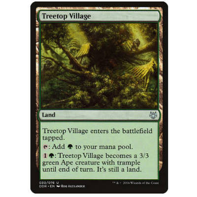 牌客窝 万智牌  树顶村落 Treetop Village 银 地