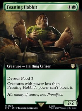 牌客窝 万智牌  享宴霍比特人 Feasting Hobbit  金 绿