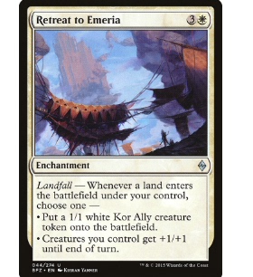 牌客窝 万智牌  撤往伊美黎  Retreat to Emeria 银 白色