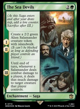 君的牌窝万智牌 神秘博士WHO  The Sea Devils  金 绿