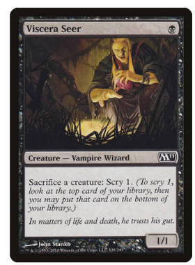 牌客窝 万智牌 拽脏预言师 Viscera Seer 铁 黑