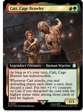 牌客窝 万智牌 铁笼拳手凯特 Cait, Cage Brawler 金 多色 闪