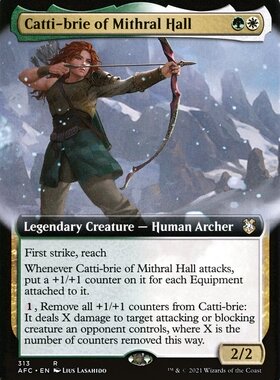 万智牌  秘银厅的凯蒂布莉儿  Catti-brie of Mithral Hall 金 多