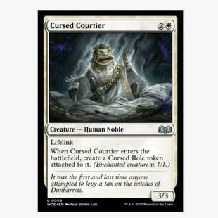 牌客窝 万智牌 遭诅朝臣 Cursed Courtier 银 白
