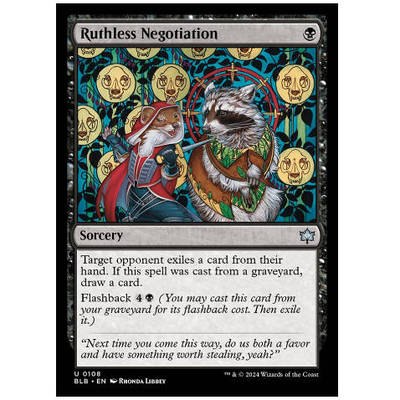牌客窝 万智牌 无情协商 Ruthless Negotiation 银 黑色