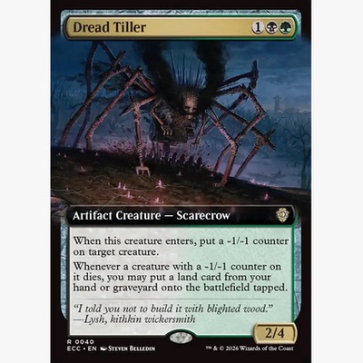 牌客窝 万智牌  耘怖草人 Dread Tiller 金 多色